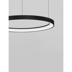 2700K Triac Dimmable Sandy Black Aluminium & Acrylic LED 38 Watt 230 Volt 2175Lm IP20 D: 48 H: 150 cm Adjustable Height 