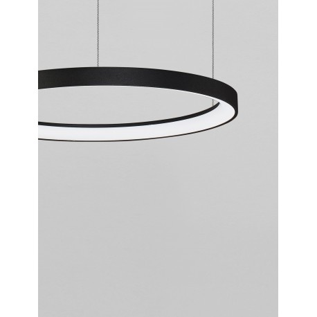 2700K Triac Dimmable Sandy Black Aluminium & Acrylic LED 38 Watt 230 Volt 2175Lm IP20 D: 48 H: 150 cm Adjustable Height 