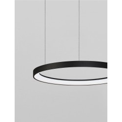 2700K Triac Dimmable Sandy Black Aluminium & Acrylic LED 48 Watt 230 Volt 2773Lm IP20 D: 58 H: 150 cm Adjustable Height 