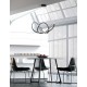 Triac Dimmable Sandy Black Aluminium & Acrylic LED 50 Watt 230 Volt 2158Lm 3000K IP20 D: 70 H: 120 cm Adjustable Height 