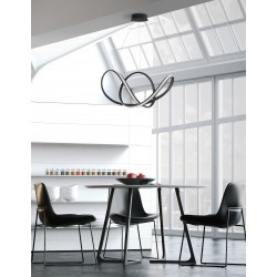 Triac Dimmable Sandy Black Aluminium & Acrylic LED 50 Watt 230 Volt 2158Lm 3000K IP20 D: 70 H: 120 cm Adjustable Height 