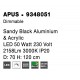 Triac Dimmable Sandy Black Aluminium & Acrylic LED 50 Watt 230 Volt 2158Lm 3000K IP20 D: 70 H: 120 cm Adjustable Height 