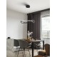 Triac Dimmable Black Aluminium & Acrylic LED 27 Watt 230 Volt 1894Lm 3000K IP20 D: 45 H: 120 cm Adjustable Height