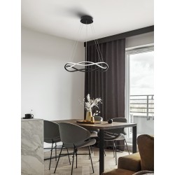 Triac Dimmable Black Aluminium & Acrylic LED 27 Watt 230 Volt 1894Lm 3000K IP20 D: 45 H: 120 cm Adjustable Height 