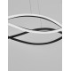 Triac Dimmable Black Aluminium & Acrylic LED 57 Watt 230 Volt 4276Lm 3000K IP20 D: 80 H: 120 cm Adjustable Height 