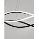 Triac Dimmable Black Aluminium & Acrylic LED 57 Watt 230 Volt 4276Lm 3000K IP20 D: 80 H: 120 cm Adjustable Height 