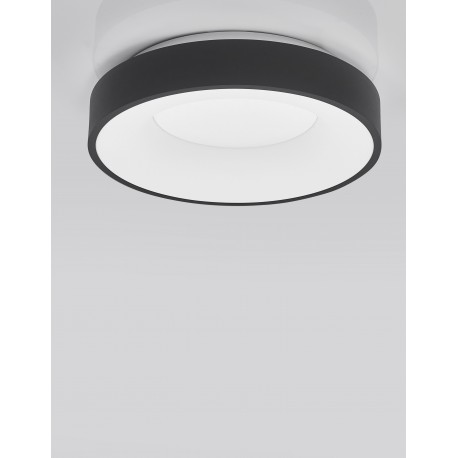 Triac Dimmable Sandy Black Aluminium & Acrylic LED 30 Watt 230 Volt 1845Lm 3000K IP20 D: 38 H: 9 cm 