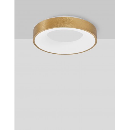 Triac Dimmable Brushed Gold Aluminium & Acrylic LED 30 Watt 230 Volt 1845Lm 3000K IP20 D: 38 H: 9 cm 