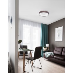 Triac Dimmable Brushed Coffee Aluminium & Acrylic LED 30 Watt 230 Volt 1845Lm 3000K IP20 D: 38 H: 9 cm 