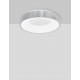 Triac Dimmable Brushed Silver Aluminium & Acrylic LED 30 Watt 230 Volt 1845Lm 3000K IP20 D: 38 H: 9 cm 