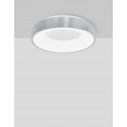 Triac Dimmable Brushed Silver Aluminium & Acrylic LED 30 Watt 230 Volt 1845Lm 3000K IP20 D: 38 H: 9 cm 
