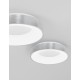 Triac Dimmable Brushed Silver Aluminium & Acrylic LED 30 Watt 230 Volt 1845Lm 3000K IP20 D: 38 H: 9 cm 