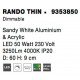 4000K Triac Dimmable Sandy White Aluminium & Acrylic LED 50 Watt 230 Volt 2864Lm IP20 D: 60 H: 9 cm 
