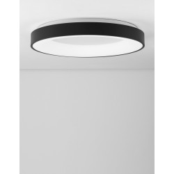 4000K Triac Dimmable Sandy Black Aluminium & Acrylic LED 50 Watt 230 Volt 2864Lm IP20 D: 60 H: 9 cm 