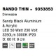 3000K Triac Dimmable Sandy Black Aluminium & Acrylic LED 50 Watt 230 Volt 2864Lm IP20 D: 60 H: 9 cm 