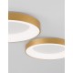 Triac Dimmable Brushed Gold Aluminium & Acrylic LED 50 Watt 230 Volt 2864Lm 3000K IP20 D: 60 H: 9 cm 