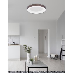 Triac Dimmable Brushed Coffee Aluminium & Acrylic LED 50 Watt 230 Volt 2864Lm 3000K IP20 D: 60 H: 9 cm 