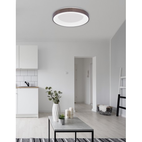 Triac Dimmable Brushed Coffee Aluminium & Acrylic LED 50 Watt 230 Volt 2864Lm 3000K IP20 D: 60 H: 9 cm 