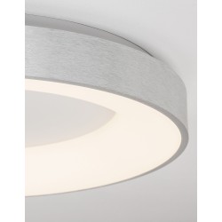 Triac Dimmable Brushed Silver Aluminium & Acrylic LED 50 Watt 230 Volt 2864Lm 3000K IP20 D: 60 H: 9 cm 