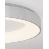 Triac Dimmable Brushed Silver Aluminium & Acrylic LED 50 Watt 230 Volt 2864Lm 3000K IP20 D: 60 H: 9 cm