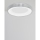 Triac Dimmable Brushed Silver Aluminium & Acrylic LED 50 Watt 230 Volt 2864Lm 3000K IP20 D: 60 H: 9 cm 