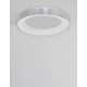 Triac Dimmable Brushed Silver Aluminium & Acrylic LED 50 Watt 230 Volt 2864Lm 3000K IP20 D: 60 H: 9 cm 