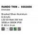 Triac Dimmable Brushed Silver Aluminium & Acrylic LED 50 Watt 230 Volt 2864Lm 3000K IP20 D: 60 H: 9 cm 