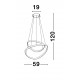 Triac Dimmable Sandy White Aluminium & Acrylic LED 45 Watt 230 Volt 2364Lm 3000K IP20 D: 59 H: 120 cm Adjustable Height & Rotati