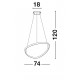 Triac Dimmable Sandy White Aluminium & Acrylic LED 33 Watt 230 Volt 2177Lm 3000K IP20 D: 74 H: 120 cm Adjustable Height 