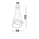 Triac Dimmable Sandy Black Aluminium & Acrylic LED 45 Watt 230 Volt 2364Lm 3000K IP20 D: 59 H: 120 cm Adjustable Height & Rotati
