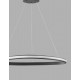 Triac Dimmable Sandy Black Aluminium & Acrylic LED 33 Watt 230 Volt 2177Lm 3000K IP20 D: 74 H: 120 cm Adjustable Height 
