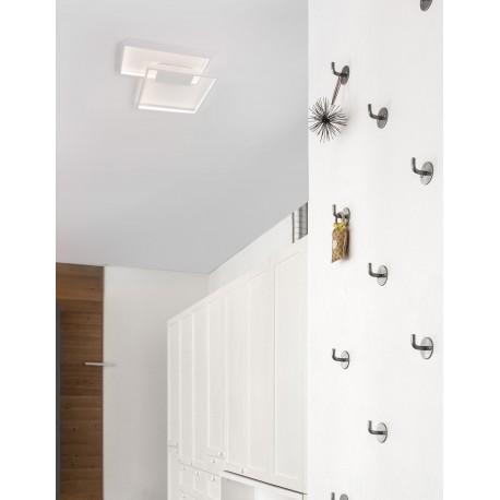 Triac Dimmable Sandy White Steel Aluminium & Acrylic LED 30 Watt 230 Volt 2030Lm 3000K IP20 L: 45 W:45 H: 4 cm 