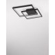 Triac Dimmable Sandy Black Steel Aluminium & Acrylic LED 30 Watt 230 Volt 2030Lm 3000K IP20 L: 42.5 W: 42.5 H: 6 cm 