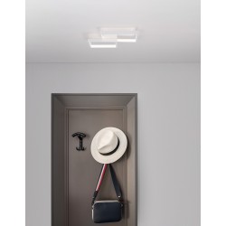Sandy White Steel Aluminium & Acrylic LED 19 Watt 230 Volt 1342Lm 3000K IP20 L: 32 W: 32 H: 6 cm 