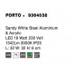 Sandy White Steel Aluminium & Acrylic LED 19 Watt 230 Volt 1342Lm 3000K IP20 L: 32 W: 32 H: 6 cm 
