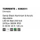 Triac Dimmable Sandy Black Aluminium & Acrylic LED 55 Watt 230 Volt 2475Lm 3000K IP20 D: 80 W: 40 H: 120 cm Adjustable Height 