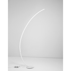 Dimmable Sandy White Aluminium & Acrylic LED 30 Watt 230 Volt 1580Lm 3000K IP20 Cable Length: 245 cm L: 26 W: 94 H: 172 cm 
