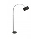 Black Fabric Shade Black Aluminium Base LED E27 1x12 Watt 230 Volt IP20 Bulb Excluded Cable Length: 180 cm L: 90 H: 180 cm 