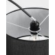 Black Fabric Shade Black Aluminium Base LED E27 1x12 Watt 230 Volt IP20 Bulb Excluded Cable Length: 180 cm L: 90 H: 180 cm 