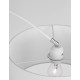White Fabric Shade White Aluminium Base LED E27 1x12 Watt 230 Volt IP20 Bulb Excluded Cable Length: 180 cm L: 90 H: 180 cm 
