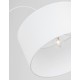 White Fabric Shade White Aluminium Base LED E27 1x12 Watt 230 Volt IP20 Bulb Excluded Cable Length: 180 cm L: 90 H: 180 cm 