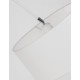 White Fabric Shade White Aluminium Base LED E27 1x12 Watt 230 Volt IP20 Bulb Excluded Cable Length: 180 cm L: 90 H: 180 cm 
