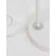 White Fabric Shade White Aluminium Base LED E27 1x12 Watt 230 Volt IP20 Bulb Excluded Cable Length: 180 cm L: 90 H: 180 cm 