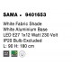 White Fabric Shade White Aluminium Base LED E27 1x12 Watt 230 Volt IP20 Bulb Excluded Cable Length: 180 cm L: 90 H: 180 cm 