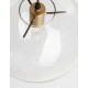 Gold Metal Clear Glass & Black PVC Wire LED E27 1x12 Watt 230 Volt IP20 Bulb Excluded D: 25 H1: 26 H2: 181 cm Adjustable height