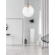 Gold Metal Clear Glass & Black PVC Wire LED E27 1x12 Watt 230 Volt IP20 Bulb Excluded D: 30 H1: 32 H2: 187 cm Adjustable height