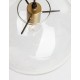 Gold Metal Clear Glass & Black PVC Wire LED E27 1x12 Watt 230 Volt IP20 Bulb Excluded D: 30 H1: 32 H2: 187 cm Adjustable height 