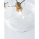 Clear Glass & Gold Metal Black PVC Wire LED E27 3x12 Watt 230 Volt IP20 Bulb Excluded D: 42.5 H1: 59 H2: 170 cm Adjustable heigh