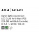 Sandy White Aluminium LED GU10 1x10 Watt IP20 220-240 Volt Bulb Excluded D: 5.6 H1: 20 H2: 120 cm 