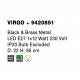 Black & Brass Metal LED E27 1x12 Watt 230 Volt IP20 Bulb Excluded D: 22 H: 95 cm Adjustable Fixed height 
